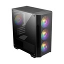 Caja ATX Mini-ATX/ITX MSI MAG Forge M100A - RGB, 2x USB 2.0 Gen1 Type-A, 1x HD audio, 1 x mic.