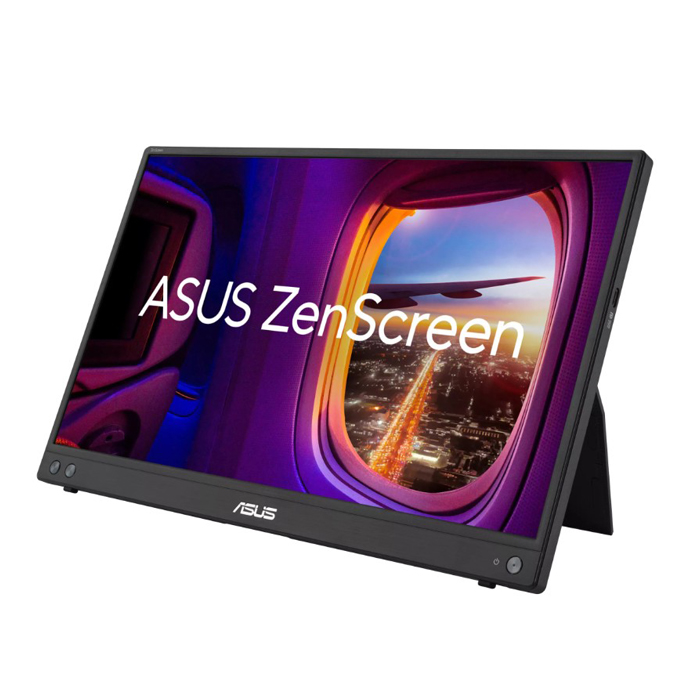 Monitor Asus MB16AHV - Pantalla 15.6" LED IPS, resolución 1920x1080, 800:01:00, 100Hz, 250cd/m2, 5ms, Mini Hdmi, USB-C, Color: Negro. MB16AHV