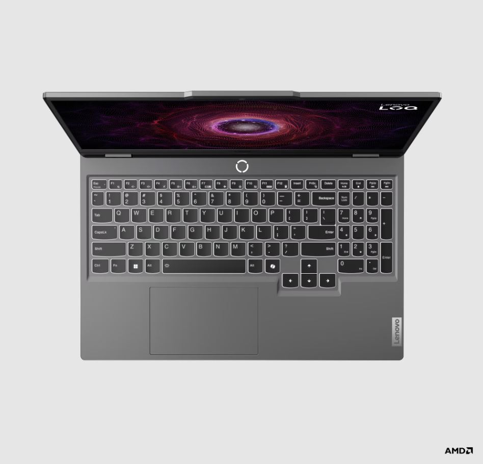 Laptop Lenovo LOQ 15 - 83JC009CUS - Pantalla 15.6"(1920x1080) IPS 144Hz, AMD Ryzen™ 7 7435HS,16GB DDR5(2X8GB), 512GB SSD M.2 NVME 2280, NVIDIA® GeForce RTX™ 4070 8GB GDDR6, Windows 11 Ingles, Color: Gris. 83JC009CUS