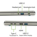 Laptop Acer AV16-51P-7063 - Pantalla 16" 2560 x 1600 IPS, Intel® Core™ Ultra 7 155U, 16GB LPDDR5X, 512GB M.2 NVMe, Webcam, Wifi, Bluetooth, Intel® Graphics, Windows 11 Home Ingles, Color Gris. AV16-51P-7063