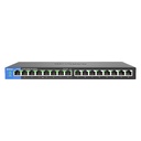 Conmutador (Switch) Linksys LGS116P Desktop Switch PoE - Gigabit de 16 puertos Ethernet a 10/100/1000Mbps, 8 puertos PoE+, QoS.