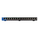 Conmutador (Switch) Linksys LGS116P Desktop Switch PoE - Gigabit de 16 puertos Ethernet a 10/100/1000Mbps, 8 puertos PoE+, QoS.