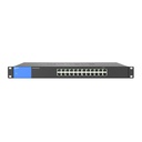 Conmutador (Switch) Linksys LGS124P Rack Mount Switch PoE - Gigabit de 24 puertos ethernet a 10/100/1000Mbps, 12 Puertos PoE+.