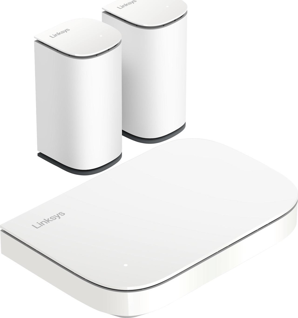 Enrutador Inalámbrico Linksys LN1101 y LN1202 - Tecnologia Mesh, AX3000 Wi-Fi® 6 de doble banda, 3 pack, Velocidad WIFI hasta 3Gbps. LN11011202
