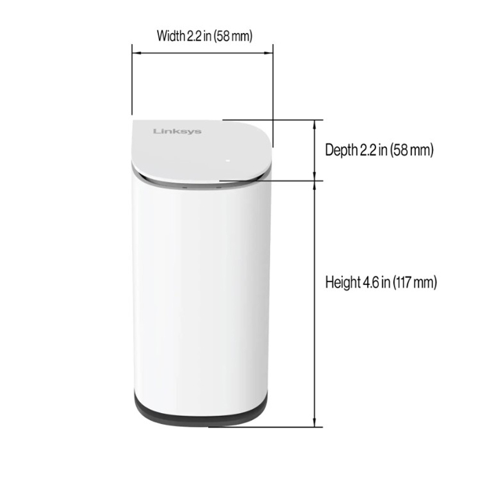 Enrutador Inalámbrico Linksys LN1101 y LN1202 - Tecnologia Mesh, AX3000 Wi-Fi® 6 de doble banda, 3 pack, Velocidad WIFI hasta 3Gbps. LN11011202