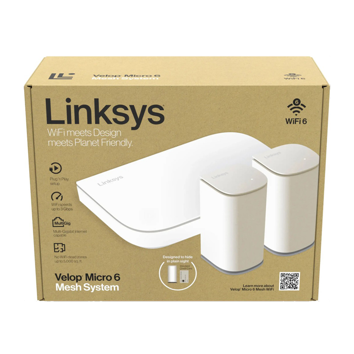 Enrutador Inalámbrico Linksys LN1101 y LN1202 - Tecnologia Mesh, AX3000 Wi-Fi® 6 de doble banda, 3 pack, Velocidad WIFI hasta 3Gbps. LN11011202
