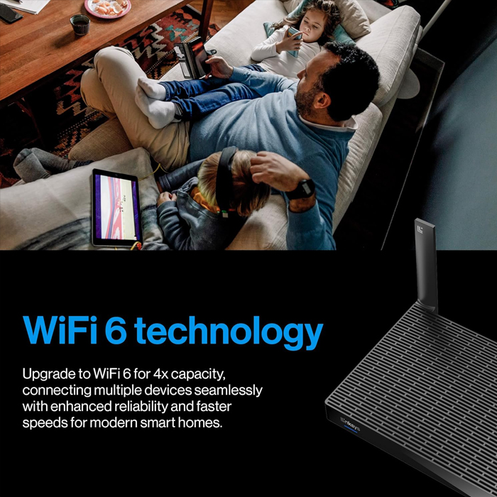 Enrutador Inalámbrico Linksys MR55WH - Micro Pro 6, AX5400 Wi-Fi® 6 de doble banda. LN3121-LA