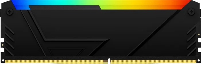 Memoria Ram DIMM Kingston Fury Beast RGB - Capacidad de 16GB DDR4 DIMM, PC4-25600 (3200Mhz), No ECC, CL16, 1.35V, 288 pines, color negro. KF432C16BB2A/16
