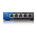 Conmutador (Switch) Linksys SE3005 Desktop Switch - Conmutador ethernet gigabit de 5 puertos a 10/100/1000Mbps, QoS.