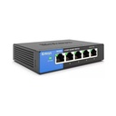 Conmutador (Switch) Linksys SE3005 Desktop Switch - Conmutador ethernet gigabit de 5 puertos a 10/100/1000Mbps, QoS.