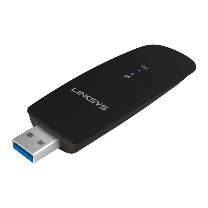 Adaptador Inalambrico Linksys WUSB6300 AC1200 - USB 3.0, (300Mbps+867Mbps), Doble Banda 2.4Ghz/5Ghz. WUSB6300 