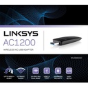 Adaptador Inalambrico Linksys WUSB6300 AC1200 - USB 3.0, (300Mbps+867Mbps), Doble Banda 2.4Ghz/5Ghz. WUSB6300 