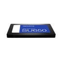 Unidad de Estado Solido(SSD) A-Data ASU650SS - De 2.5", con capacidad de 512GB, 3D TLC, 520MB/s de lectura, 450MB/s de escritura, SATA3 6Gbit/s. ASU650SS-512GT-R