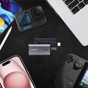 Memoria Flash Adata SC750, Capacidad 500GB, USB-C 3.2, Lectura 1050 MB/s, Escritura 1000 MB/s, Color: Negro. SC750-500G-CCBK