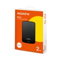 Disco Duro Externo 2.5" A-DATA HV320 Slim - Portátil, interfaz USB 3.2 y 2.0, con capacidad de 2TB, color negro. AHV320-2TU31-CBK