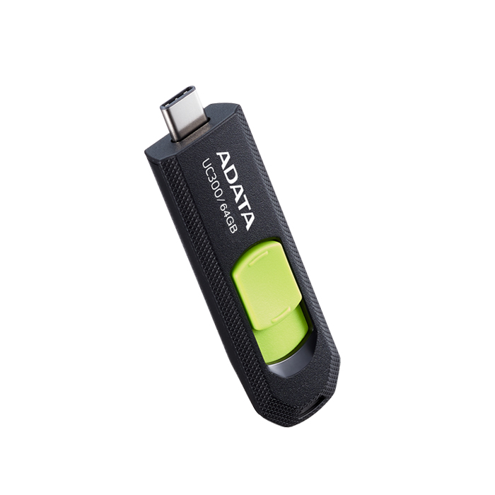 Memoria Flash Adata UC320, Capacidad 64GBGB, USB 3.2, Color: Negro/verde. ACHO-UC300-64G-RBK/GN