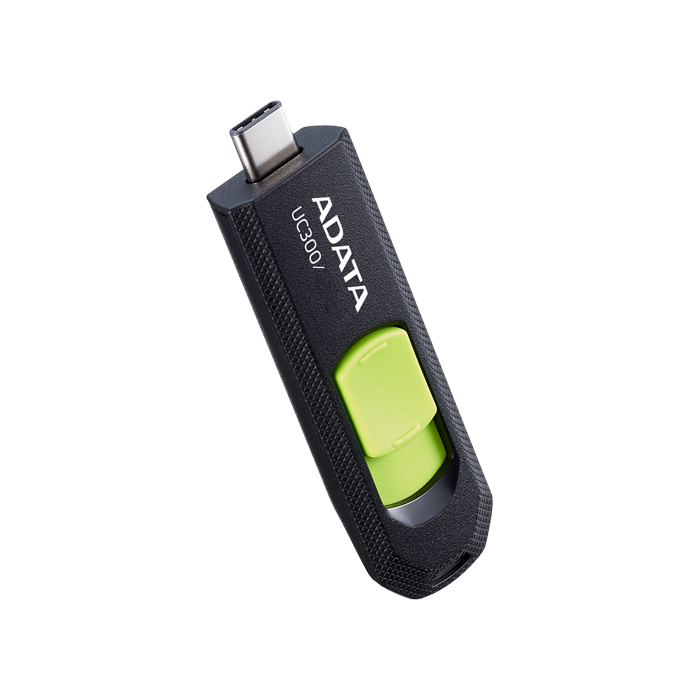 Memoria Flash Adata UC320, Capacidad 128GBGB, USB 3.2, Color: Negro/verde. ACHO-UC300-128G-RBK/GN