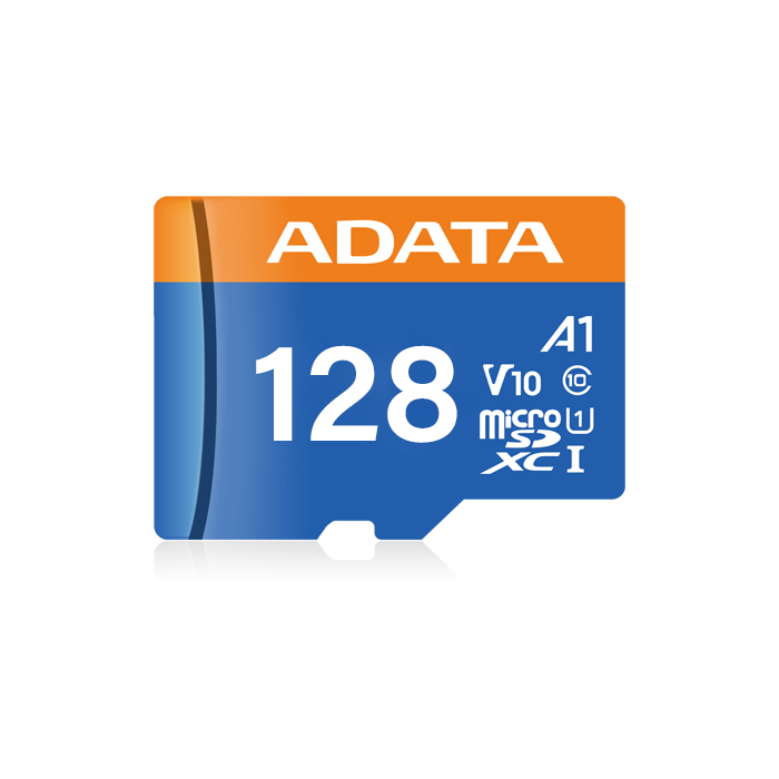 Tarjeta de Memoria Micro SD A-DATA microSDXC/SDHC UHS-I Clase 10 - Capacidad  128GB, A1, hasta 100MB/s Lectura, 25MB/s escritura, adaptador SD. AUSDX128GUICL10A1-RA1