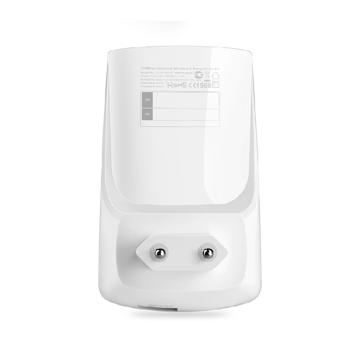 Extensor de Rango Inalámbrico N TP-Link TL-WA850RE - velocidad de 300Mbps, 802.11n/g/b, 1 Puerto Ethernet RJ45 10/100Mbps, 2 Internas.