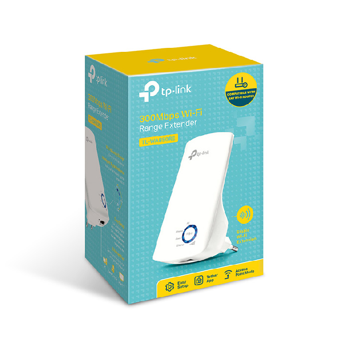 Extensor de Rango Inalámbrico N TP-Link TL-WA850RE - velocidad de 300Mbps, 802.11n/g/b, 1 Puerto Ethernet RJ45 10/100Mbps, 2 Internas.