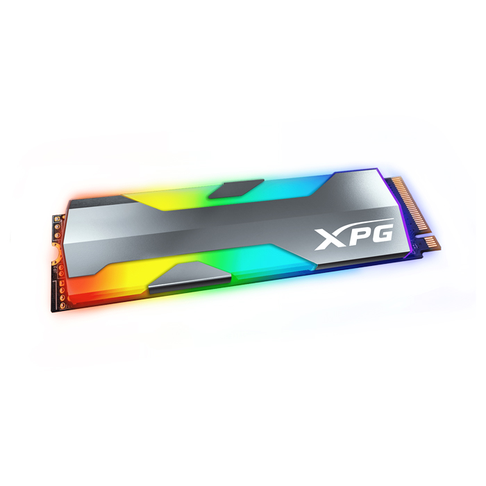 Unidad de Estado Solido(SSD) A-Data XPG SPECTRIX S20G - Capacidad de 500GB, RGB, 3D NAND, 2500MB/s de lectura, 1800MB/s de escritura, PCIe Gen3x4, M.2 2280. ASPECTRIXS20G-500G-C