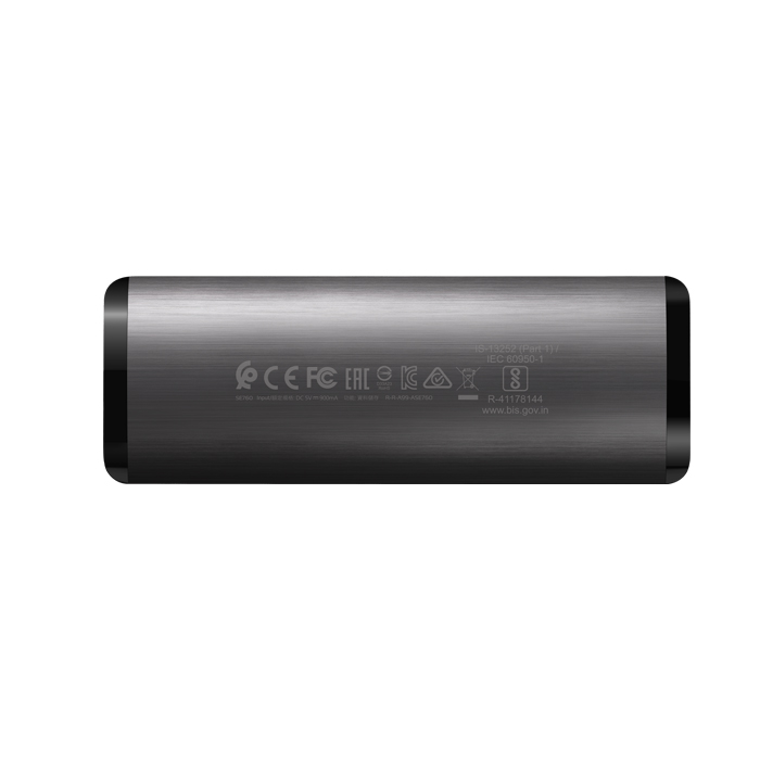 SSD Externo Adata SE760, 1TB, USB-C, Lectura 1000 MB/s, Escritura 800MB/s, Negro ASE760-1TU32G2-CBK