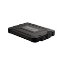 Caja portable A-DATA ED600 - A prueba de golpes, a prueba de polvo, USB 3.0, 2.0 para disco HDD/SSD, 7mm/9.5mm SATA 2.5", color negro. AED600-U31-CBK