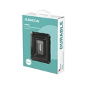 Caja portable A-DATA ED600 - A prueba de golpes, a prueba de polvo, USB 3.0, 2.0 para disco HDD/SSD, 7mm/9.5mm SATA 2.5", color negro. AED600-U31-CBK