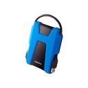 Disco Duro Externo 2.5" A-DATA HD680 - Resistente a golpes, portátil, interfaz USB 3.2 y 3.1, con capacidad de 2TB, color azul. AHD680-2TU31-CBL