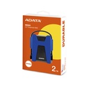 Disco Duro Externo 2.5" A-DATA HD680 - Resistente a golpes, portátil, interfaz USB 3.2 y 3.1, con capacidad de 2TB, color azul. AHD680-2TU31-CBL