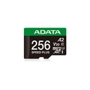 Tarjeta de Memoria A-DATA microSDXC UHS-I U3 Clase 10 - Capacidad 256GB, hasta 180MB/s Lectura, 160MB/s escritura. UD256GUI3V30A2SP-RA1