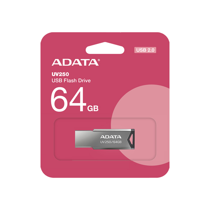 Memoria Flash ADATA AUV250 - Capacidad de 64GB, USB 2.0, color negro. AUV250-64G-RBK