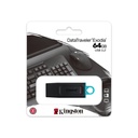 Memoria Flash Kingston DataTraveler Exodia - G1, USB 3.2, con capacidad de 64GB, color negro/celeste. DTX/64GB