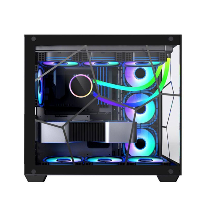 Caja Thermaltake Aque Cube - Para ATX, Vidrio Templado Lateral, Puertos USB 2.0/3.0, Color: Negro. CASTHE-CUBE-BLACK