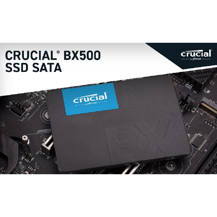 Unidad de Estado Sólido (SSD) Crucial BX500 - Capacidad de 1TB, 540MB/s de lectura, 500MB/s de escritura, SATA 6Gb/s 3D Nand, 7.0mm. CT1000BX500SSD1