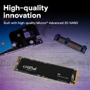 Unidad de Estado Sólido (SSD) Crucial P3 Plus PCIe NVMe 500GB - 4700MB/s de Lectura, 1900MB/s de Escritura, PCIe Gen4, M.2 (2280) CT500P3PSSD8