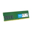 Memoria Ram DIMM Crucial CB8GU3200 - Capacidad de 8GB DDR4 UDIMM PC4-25600 (3200Mhz), No ECC, CL22, 1.2V, sin búfer.