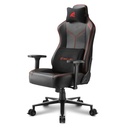 Silla Gamer Sharkoon Skiller SGS30 - Ajustable, estructura de acero, soporte cuello/lumbar, ajuste 90° y 165°, color Negro/Rojo.