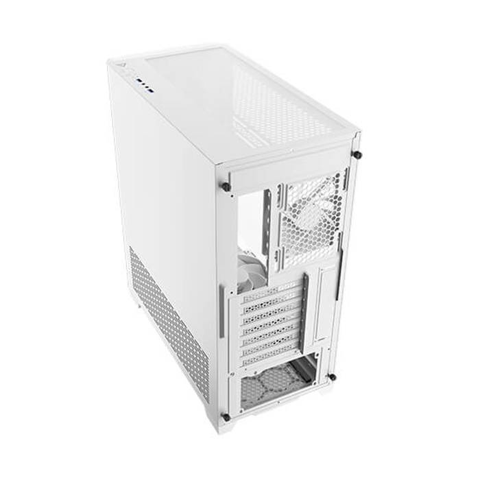 Caja Antec DF700 FLUX - ATX , Micro-ATX, Mini-ITX, conectores 2x USB 3.0, vidrio templado, 3x abanico de 120mm ARGB Frontal, color negro. DF700 FLUX White
