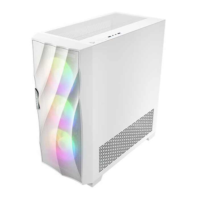 Caja Antec DF700 FLUX - ATX , Micro-ATX, Mini-ITX, conectores 2x USB 3.0, vidrio templado, 3x abanico de 120mm ARGB Frontal, color negro. DF700 FLUX White