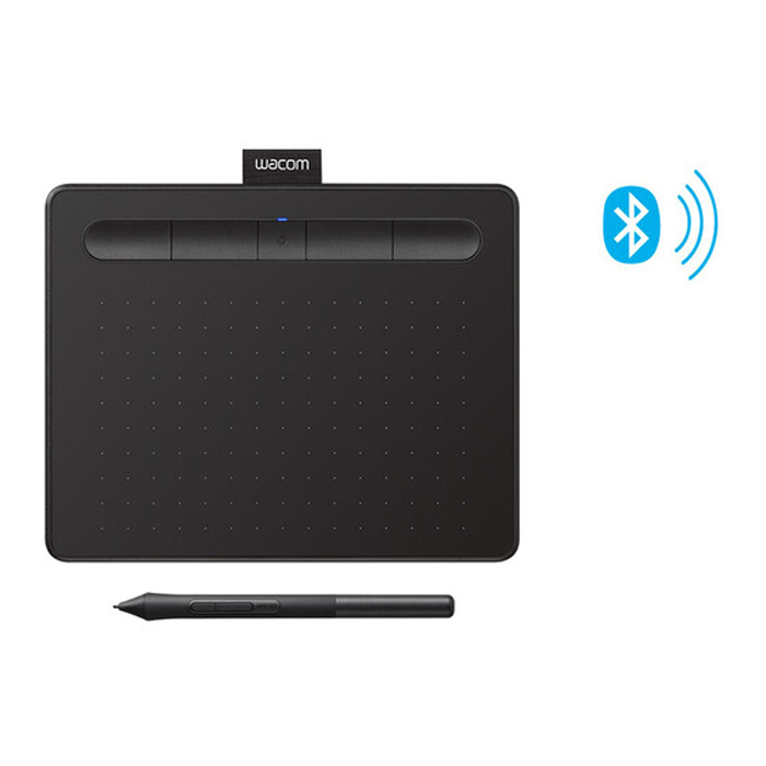 Tableta Digitalizadora Wacom Intuos CTL4100WLK0 - Tabla digitalizadora con lápiz, bluetooth, tamaño 200x160x8.8 mm, área activa 152x95 mm, 2540 lpi, pequeña, color negro.