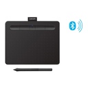 Tableta Digitalizadora Wacom Intuos CTL4100WLK0 - Tabla digitalizadora con lápiz, bluetooth, tamaño 200x160x8.8 mm, área activa 152x95 mm, 2540 lpi, pequeña, color negro.