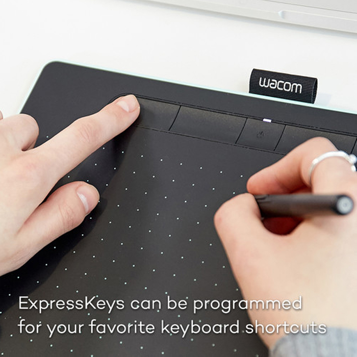 Tableta Digitalizadora Wacom Intuos CTL4100WLK0 - Tabla digitalizadora con lápiz, bluetooth, tamaño 200x160x8.8 mm, área activa 152x95 mm, 2540 lpi, pequeña, color negro.