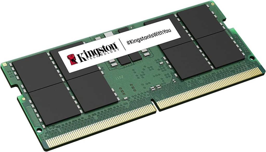 Memoria Ram SODIMM Kingston ValueRAM - Capacidad de 16GB DDR5 SO-DIMM, (PC5-44800)5600MHz, Non-ECC, CL46, 1Rx8, 1.1V, 262 pines. KVR56S46BS8-16