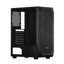 Caja HUNTER - Para ATX/ MICRO ATX/ MINI ITX, conectores 1x USB 3.0, conectores 2x USB 2.0, 3x abanico de 120mm ARGB Frontal (No incluido), 1x abanico de 120mm atrás, color negro. HUNTER-V