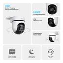 Cámara para Exteriores Tapo C500 - Resolucion 1080p(15fps), WiFi 2.4GHz, MicroSD, Detección de Movimiento, Visión Nocturna(850 nm IR LED hasta 30m), Audio Bidireccional, Compatible con Amazon Alexa y Google Assistant. Tapo C500