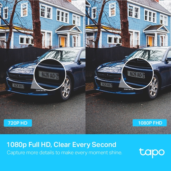 Cámara para Exteriores Tapo C500 - Resolucion 1080p(15fps), WiFi 2.4GHz, MicroSD, Detección de Movimiento, Visión Nocturna(850 nm IR LED hasta 30m), Audio Bidireccional, Compatible con Amazon Alexa y Google Assistant. Tapo C500