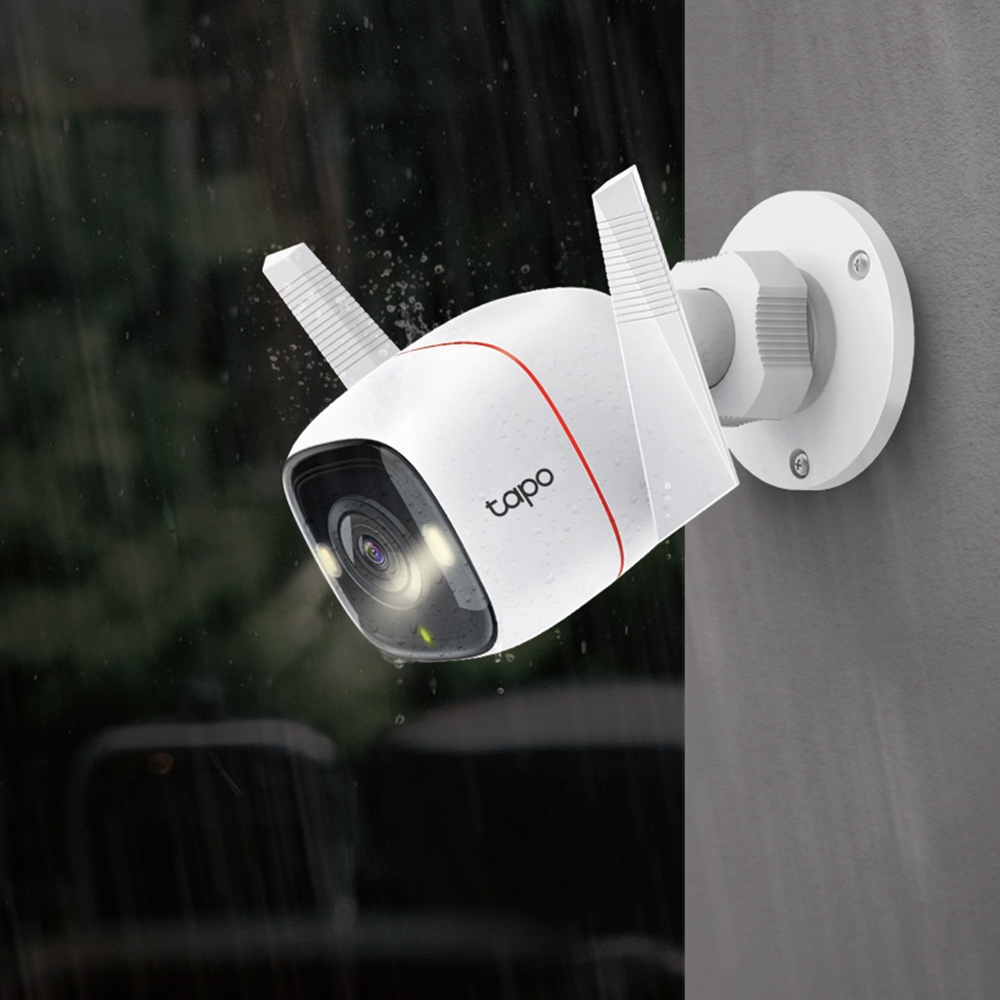 Cámara para Exteriores Tapo C320WS - Resolucion 4 MP (2560 × 1440)15fps, WiFi 2.4GHz, MicroSD, Detección de Movimiento, Visión Nocturna(850 nm IR LED hasta 30m), Audio Bidireccional, Compatible con Amazon Alexa y Google Assistant. Tapo C320WS