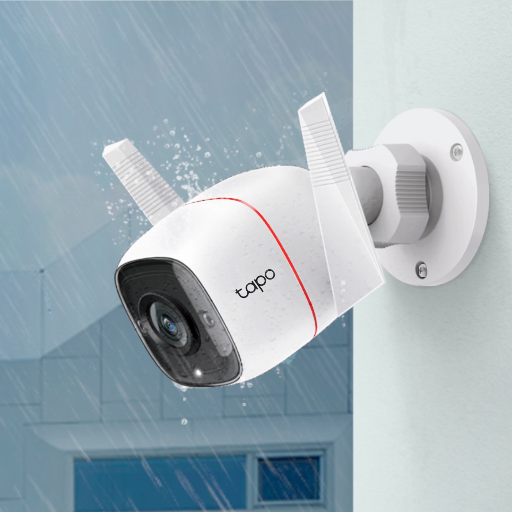 Tapo C310 V2 - Cámara para Exteriores Tapo C310V2 - Resolucion 2K 3MP (2304 × 1296)15fps, WiFi 2.4GHz, MicroSD, Detección de Movimiento, Visión Nocturna(850 nm IR LED hasta 30m), Audio Bidireccional, Compatible con Amazon Alexa y Google Assistant. Tapo C310 V2