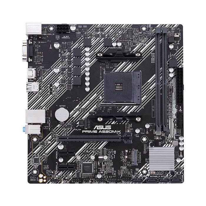 Tarjeta Madre AMD Asus PRIME A520M-K - AM4, AMD A520, 2x DDR4 3200MHz, PCI-Express 3.0 x16, VGA, HDMI, USB 3.2, M.2, 1Gb Ethernet.